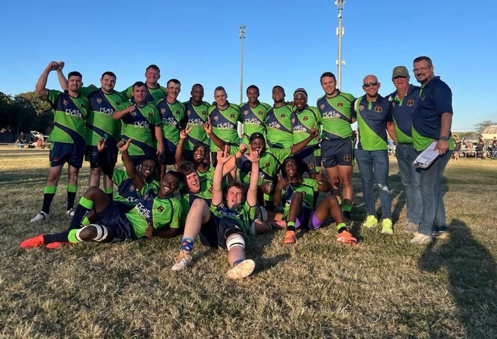 Nylstroom Rugby Klub team celebrating after a match